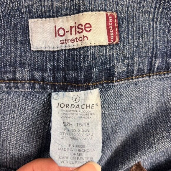 Jordache Jeans Women 15/16 Lace Up Y2K 90 Low Rise Denim Corset Bootcut Vintage - Picture 3 of 12